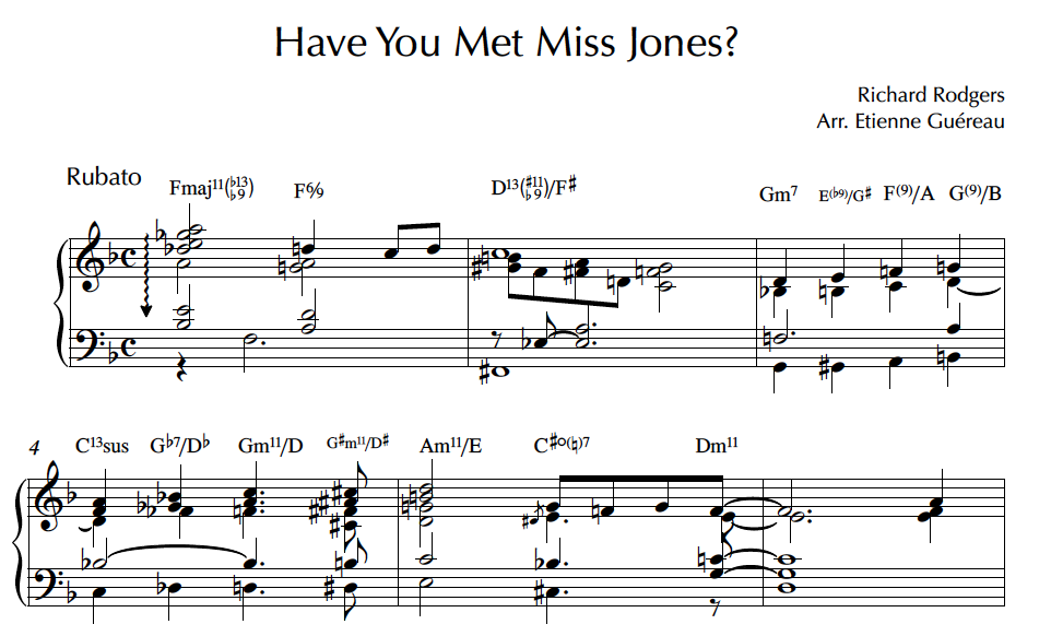 Have You Met Miss Jones? – Piano Jazz Concept